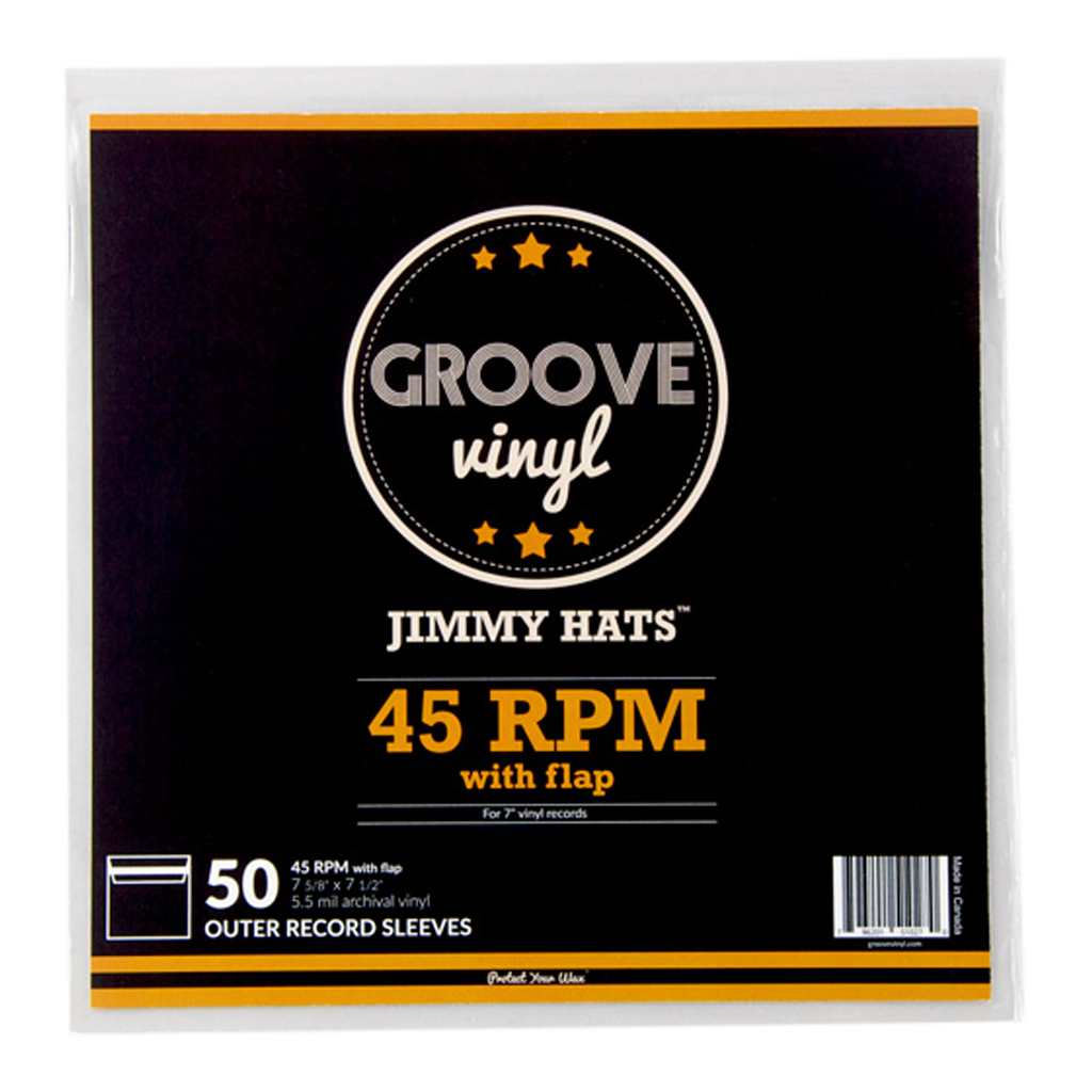 7 Inch (45 RPM) with Flap Premium Outer Record Sleeves - Groove Vinyl