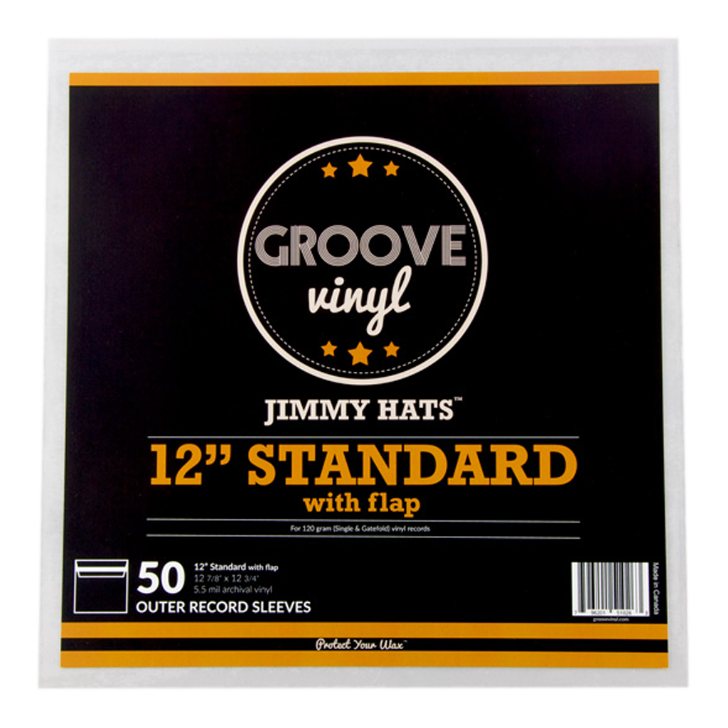 12 Inch Standard with Flap Premium Outer Record Sleeves - Groove Vinyl